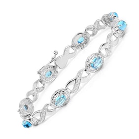 5.60 CT Genuine Swiss Blue Topaz