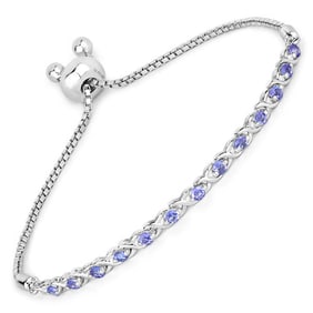 0.91 CT Genuine Tanzanite 14K White