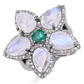 8.69 CT Genuine Emerald, Rainbow and