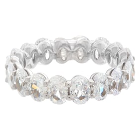 4.5ct Oval Cut Diamond eternity band