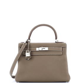 Hermes Kelly Handbag Grey Togo with (1 of 8)