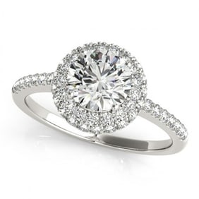 2.15 ctw Certified VS/SI Diamond Halo Ring 18k White Gold
