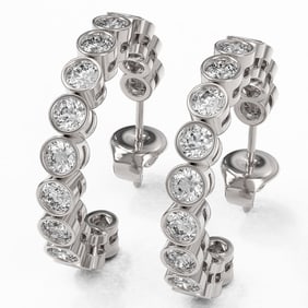 2.1 ctw Diamond Designer Earrings 18K White Gold