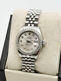 Rolex Ladies Datejust 179160 Silver Diamond