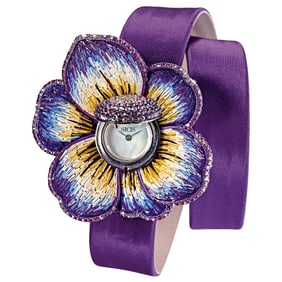 Watch Gold White Diamonds Sapphires Satin