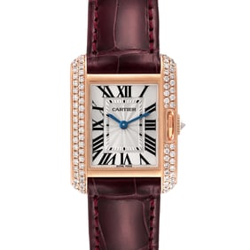 Cartier Tank Anglaise Rose Gold Silver