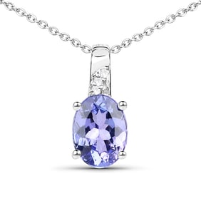 1.17 CT Tanzanite and White Zircon