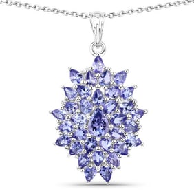 5.27 CT Genuine Tanzanite 14K White
