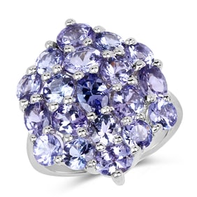 5.28 CT Genuine Tanzanite 14K White