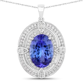 5.91 CT Genuine Tanzanite and White