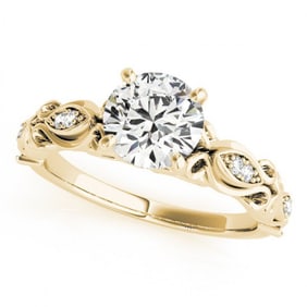 1.1 ctw Certified VS/SI Diamond Antique Ring 18k Yellow Gold