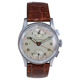Helbros Steel Art Deco Chronograph with