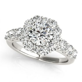 2.25 ctw Certified VS/SI Diamond Halo Ring 18k White Gold