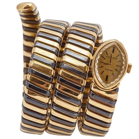 Unusual Black Yellow Bulgari Tubogas Ladies