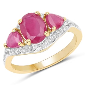 2.49 CT Genuine Glass Filled Ruby