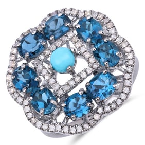 3.95 CT Genuine London Blue Topaz,