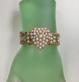 Vintage Geneve 14 Karat Yellow Pearl