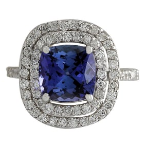 Tanzanite Diamond Ring In 14 Karat