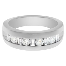 Semi eternity diamond ring in 14k