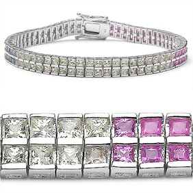 9.50 CT Genuine Multi sapphire 14K