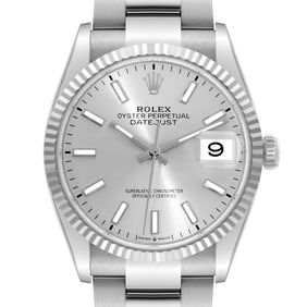 Rolex Datejust Steel White Gold Silver