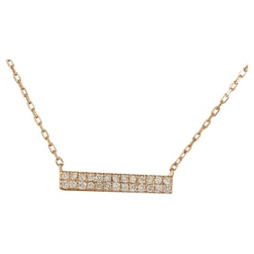 Diamond Bar Necklace 14K Rose Gold