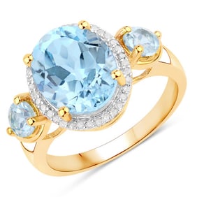 4.779 CT Genuine Blue Topaz and