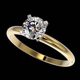 1.01 ctw Certified Quality Diamond Engagment Ring 10k Yellow Gold