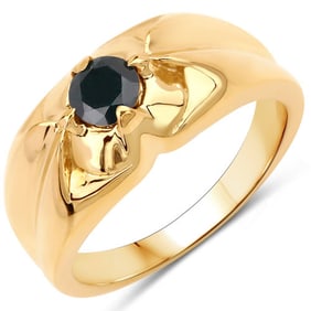 0.50 CT Genuine Black Diamond 14K