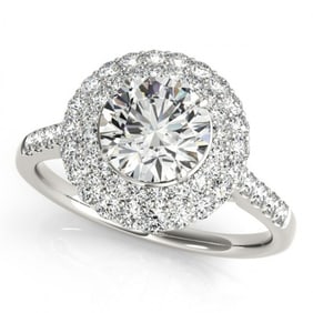 1.25 ctw Certified VS/SI Diamond Halo Ring 18k White Gold