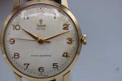 Vintage Tudor Royal 1960s 9ct Gold