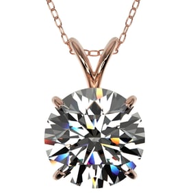 2.53 ctw Certified Quality Diamond Necklace 10k Rose Gold