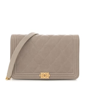 Chanel Caviar Quilted Boy Wallet On