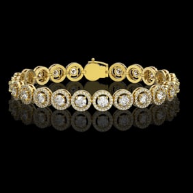 8.83 ctw Diamond Micro Pave Bracelet 18K Yellow Gold