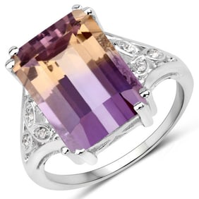 7.88 CT Genuine Amethyst and White