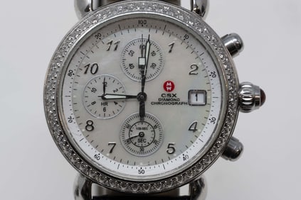 Michele CSX Diamonds Chronograph Quartz Leather