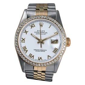 Rolex Datejust Diamond Bezel Cream Roman