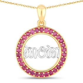 0.64 CT Genuine Ruby 14K White