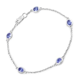 1.65 CT Genuine Tanzanite 14K White