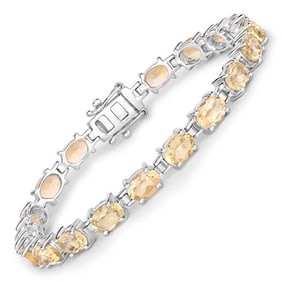 14.40 CT Genuine Citrine 14K White
