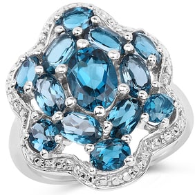 3.72 CT Genuine London Blue Topaz