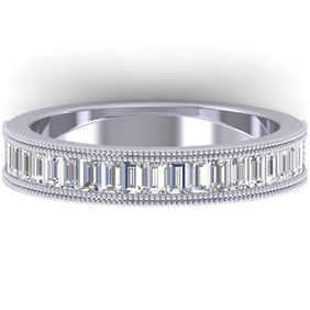 1 ctw Baguette VS/SI Diamond Art Deco Eternity Ring 14k White Gold