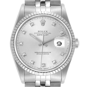 Rolex Datejust Steel White Gold Silver