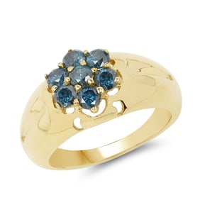 0.98 CT Genuine Blue Diamond 14K