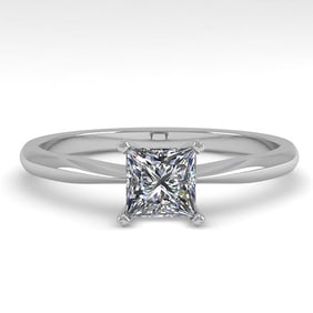 0.55 ctw Princess Cut VS/SI Diamond Engagment Ring 14k Rose Gold