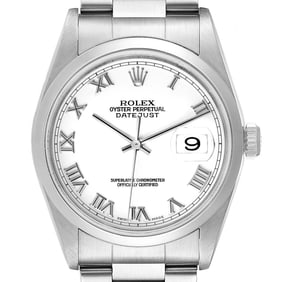 Rolex Datejust White Roman Dial Oyster