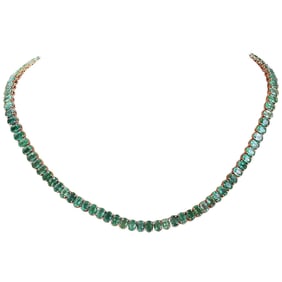 Emerald Necklace 14K Yellow Gold