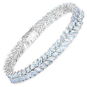 10.12 CT Genuine Aquamarine 14K White