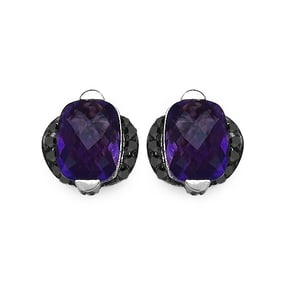 3.14 CT Genuine Amethyst & Black