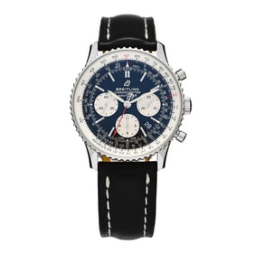 Breitling Stainless Steel Alligator 42mm Navitimer